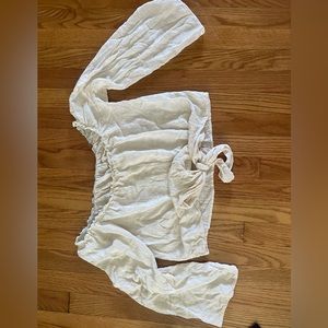 off the shoulder long sleeve top